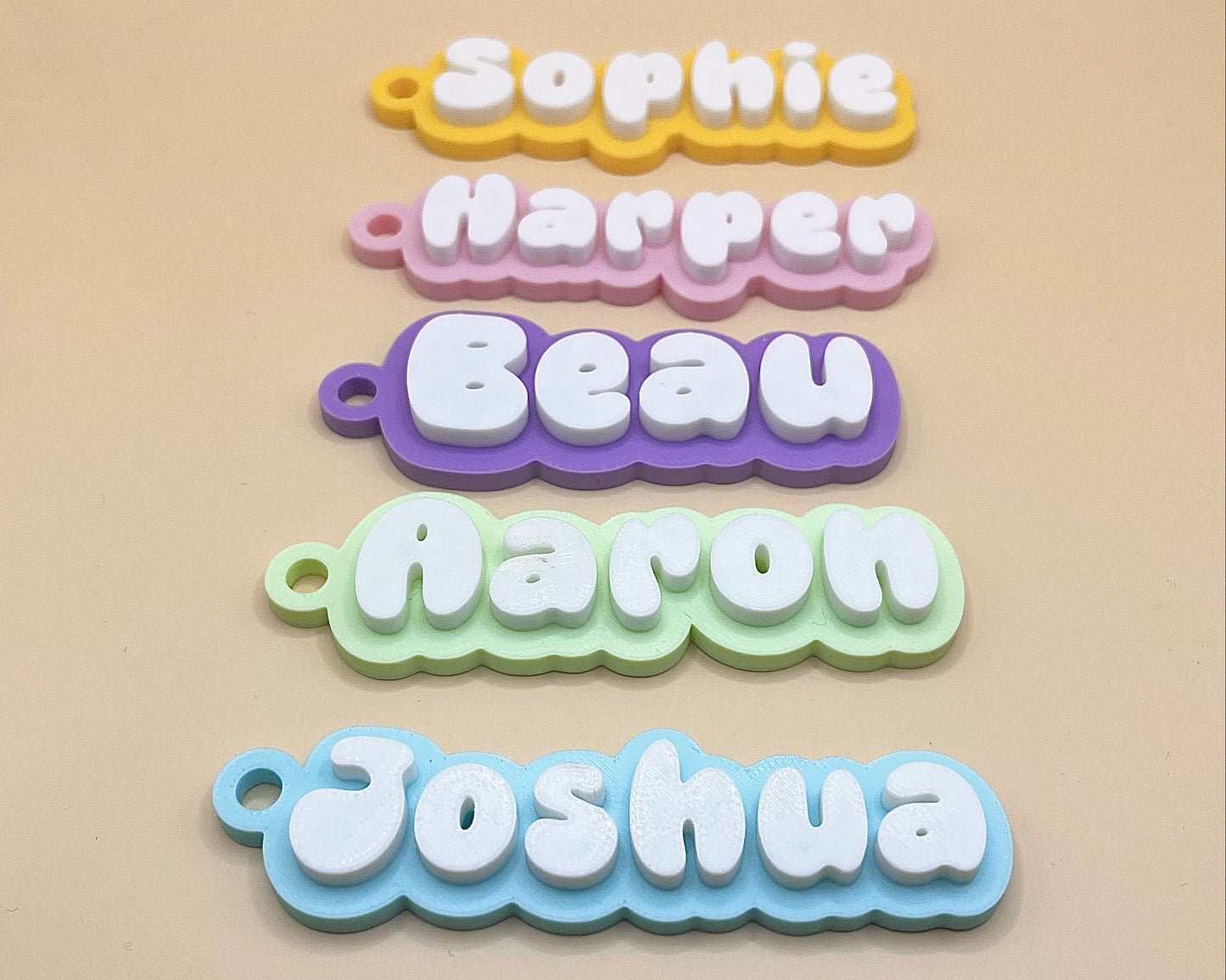 'Bubble' Font - Personalised Name Tag
