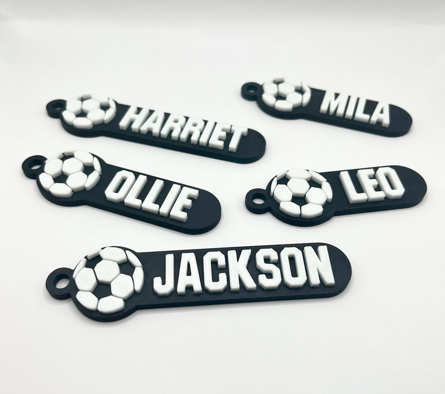Football Personalised Name Bag Tag
