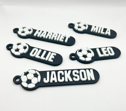 Football Personalised Name Bag Tag