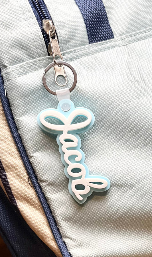 Personalised Kids Bag Tag Keychain Charm - The Original Name Tag