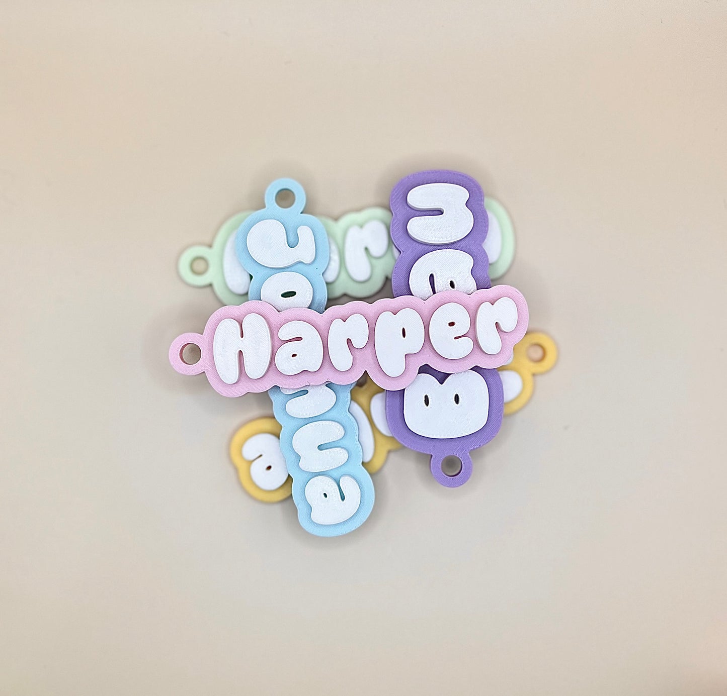 'Bubble' Font - Personalised Name Tag