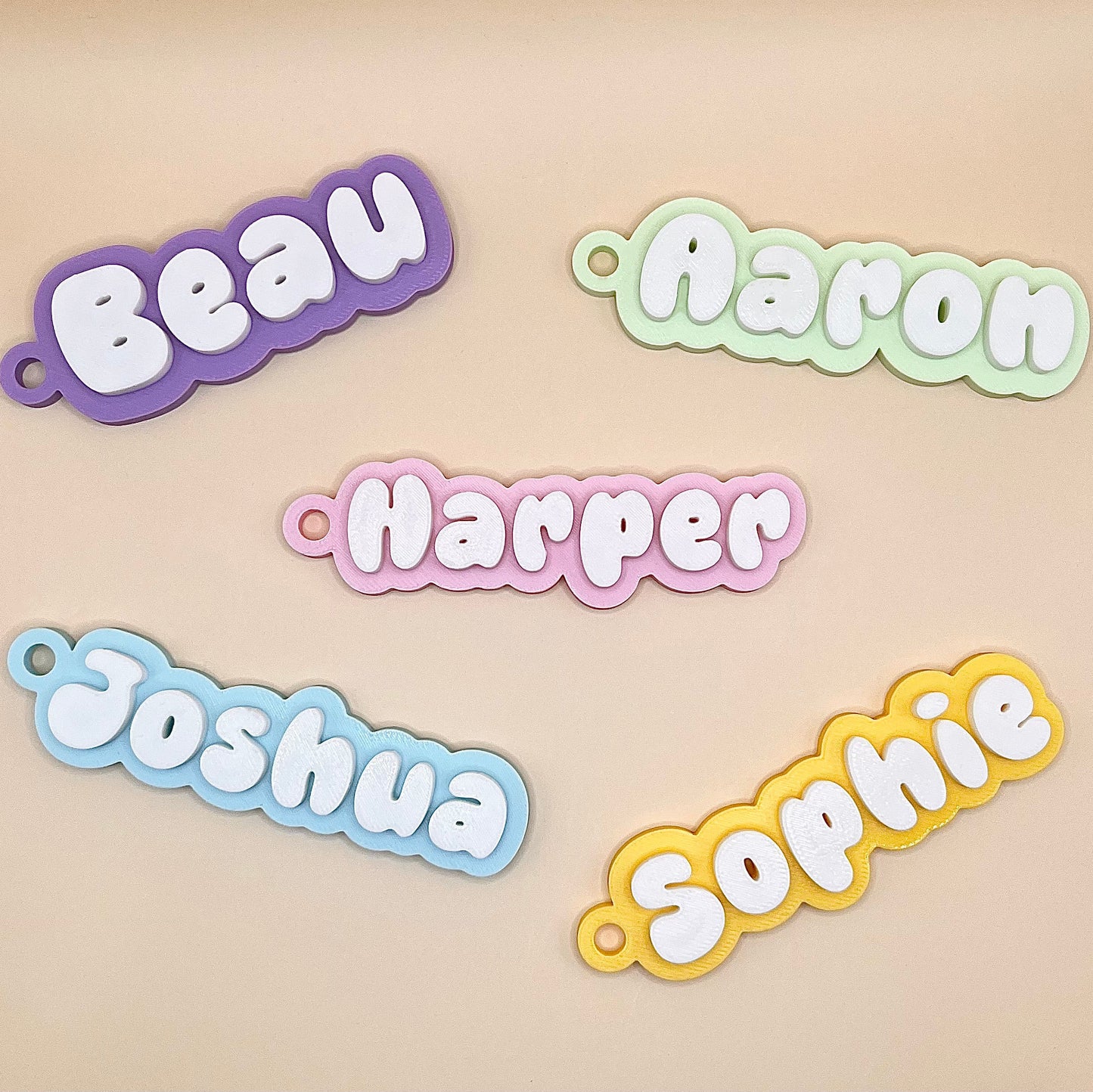 'Bubble' Font - Personalised Name Tag