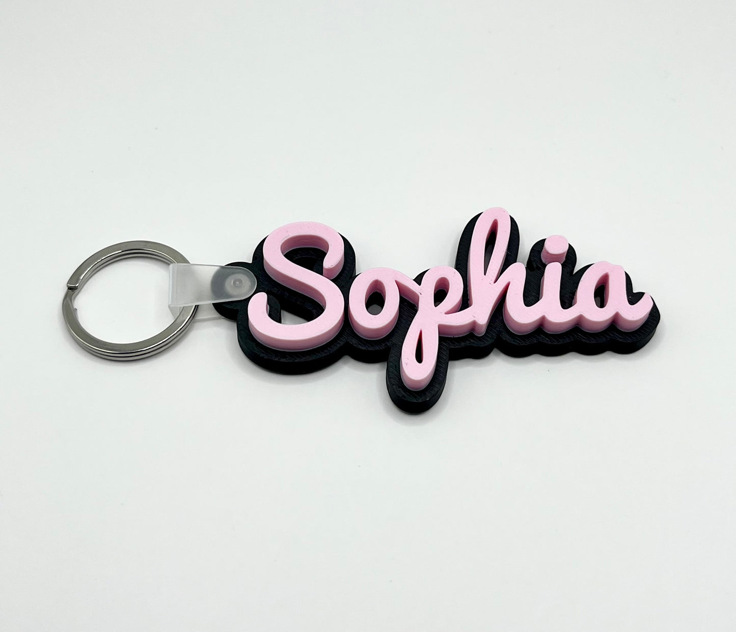 Personalised Kids Bag Tag Keychain Charm in Black - The Dark Edition Name Tag
