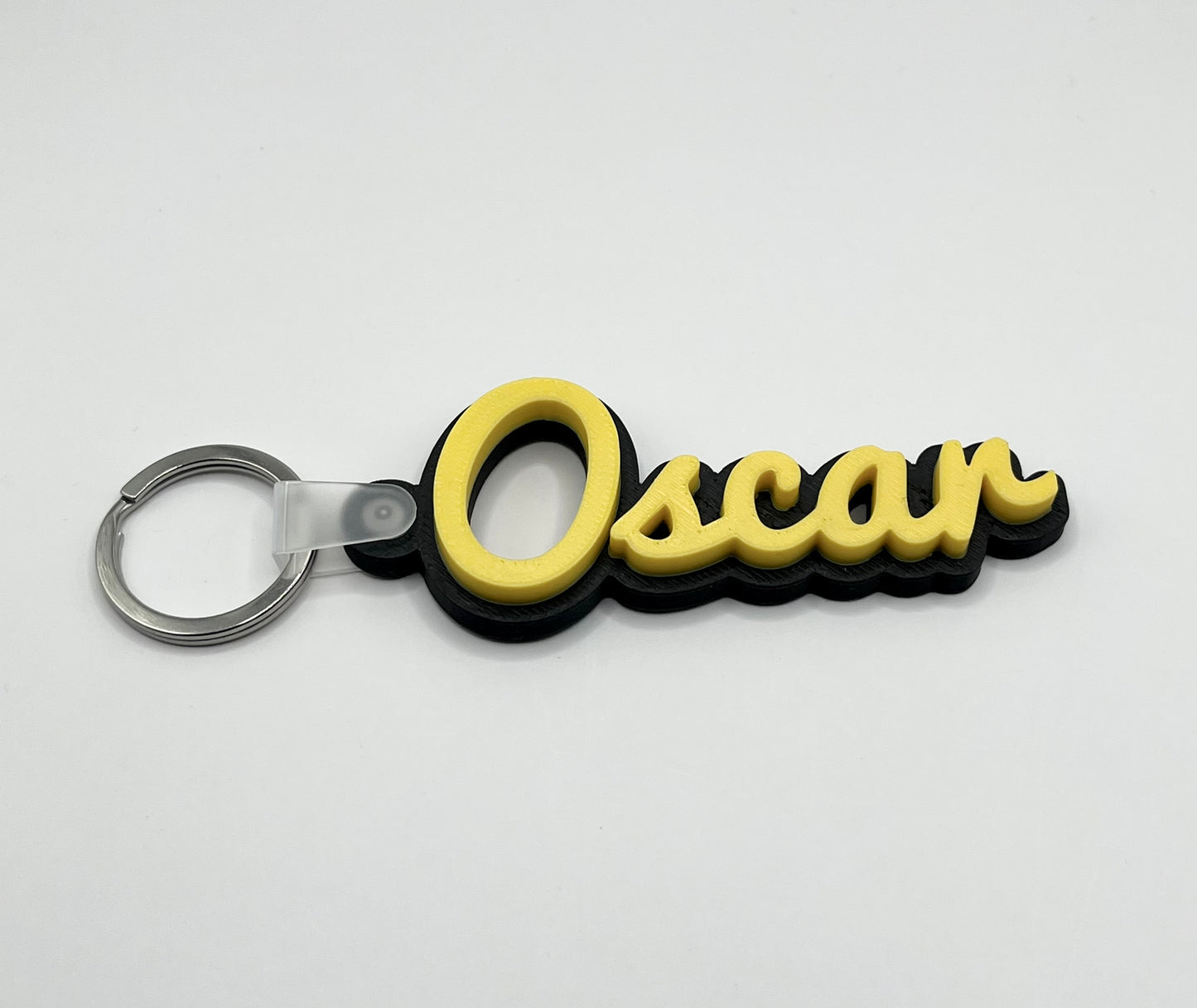 Personalised Kids Bag Tag Keychain Charm in Black - The Dark Edition Name Tag