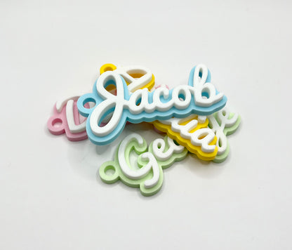 Personalised Kids Bag Tag Keychain Charm - The Original Name Tag