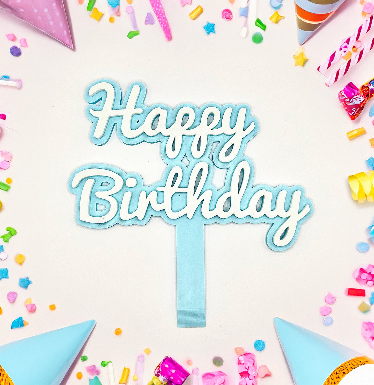 Happy Birthday Cake Topper Decoration