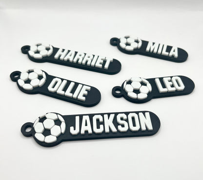 Football Personalised Name Bag Tag
