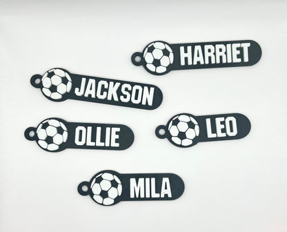 Football Personalised Name Bag Tag