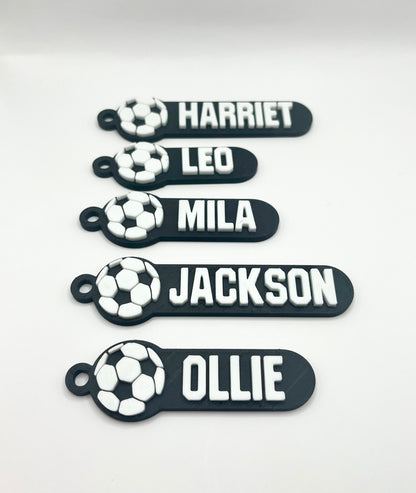 Football Personalised Name Bag Tag