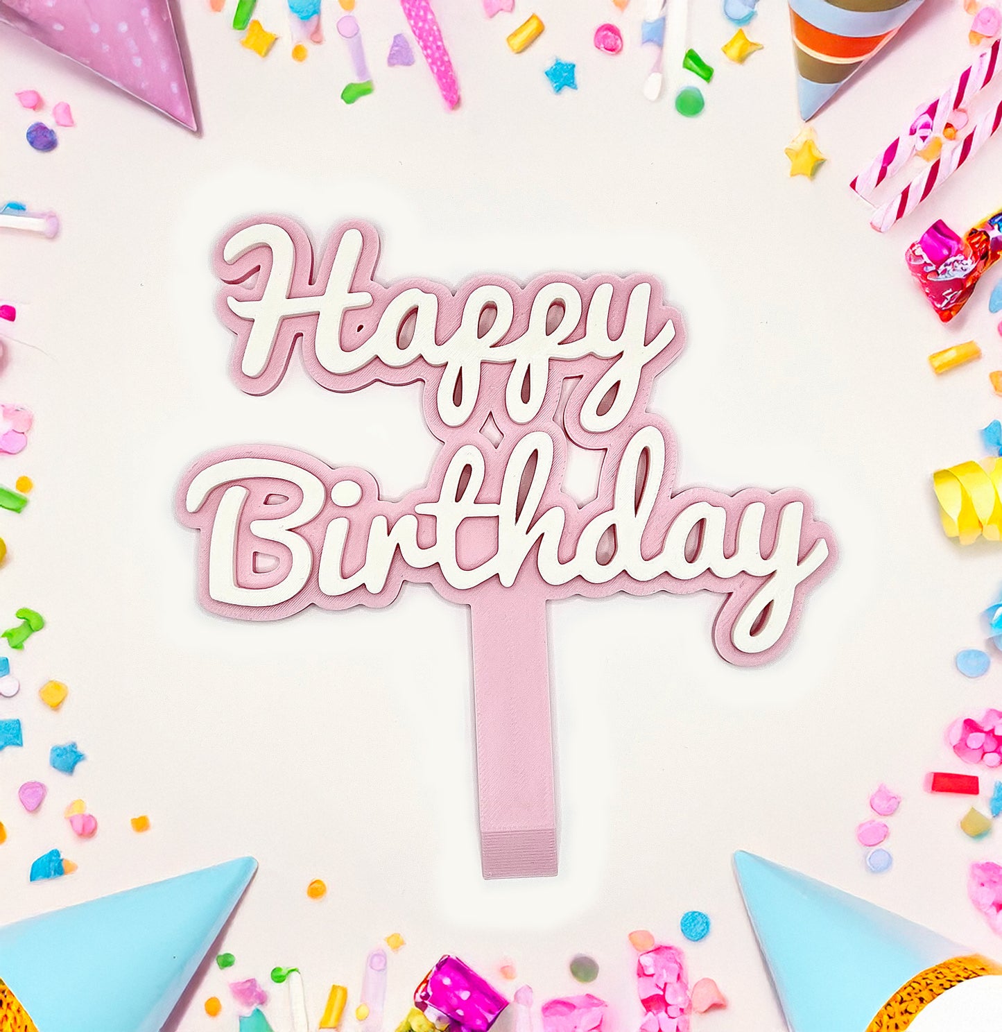 Happy Birthday Cake Topper Decoration