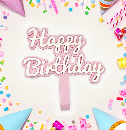 Happy Birthday Cake Topper Decoration