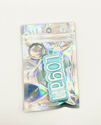 Personalised Kids School Bag Tag Keychain Charm - The Tall Letter Name Tag