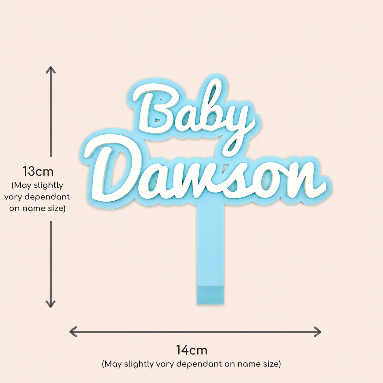 Personalised Baby Shower Cake Topper New Baby Boy Girl