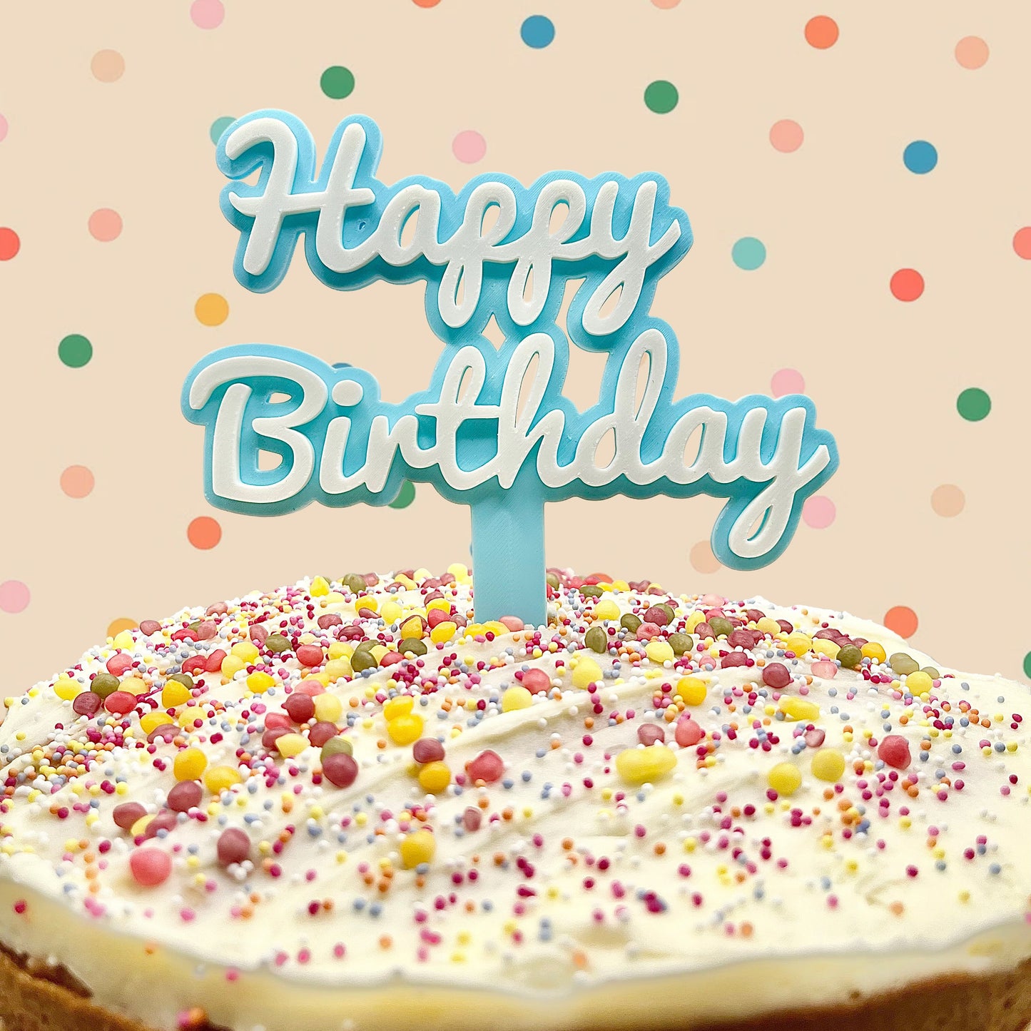 Happy Birthday Cake Topper Decoration