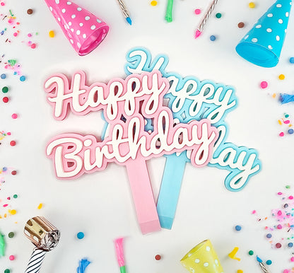 Happy Birthday Cake Topper Decoration