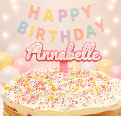 Personalised Cake Name Topper Decoration