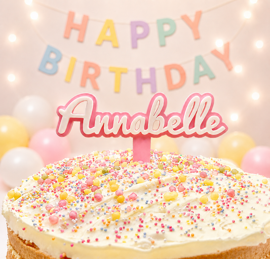 Personalised Cake Name Topper Decoration