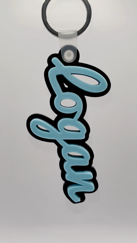 Kids_BacktoSchool_NameTagforSchoolBookBagsandNurseryBags_PersonalisedNameKeychaininBlack